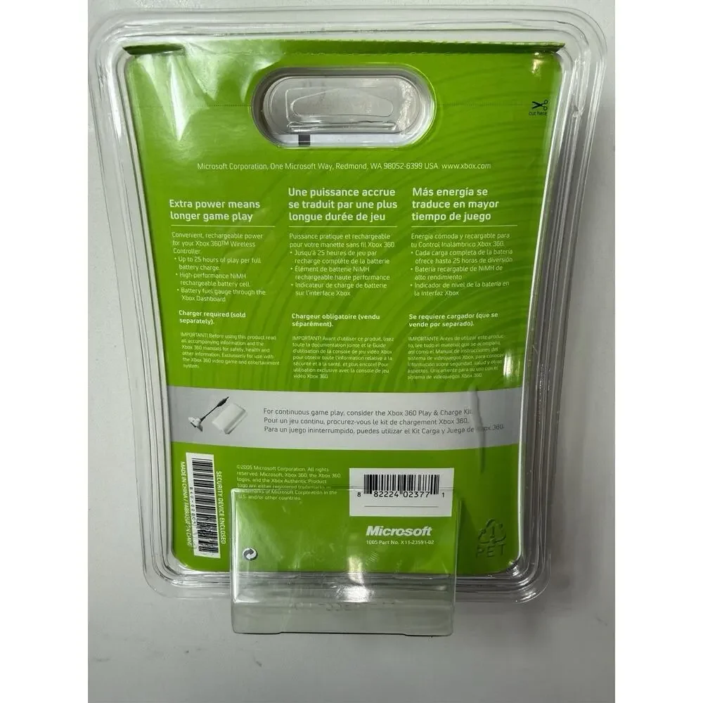 Microsoft Xbox 360 Rechargeable Battery Pack White Genuine - Brand New Sealed